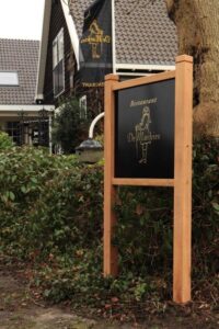 Houten tuinbord woodsign