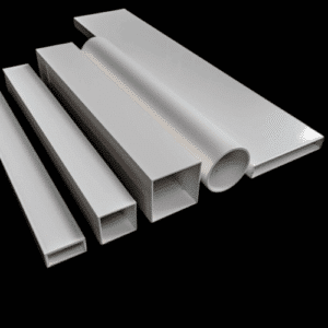 Witte aluminium profielen, witte opvulprofielen, witte aluminium kokers