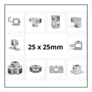 Vierkante buiskoppelingen 25x25mm